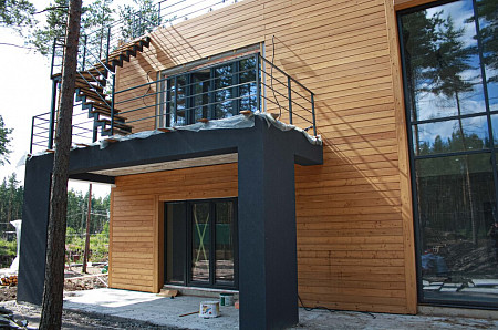 Двухэтажный дом из газобетона 11х11 проект Поллукс